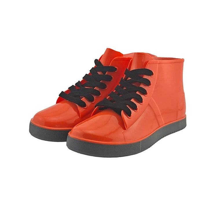 Lace‑Up PVC Rain Boots Bring Casual Style